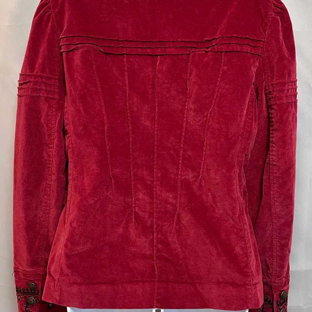 Free People Womens Sz M Maven Red Embroidered Str… - image 3
