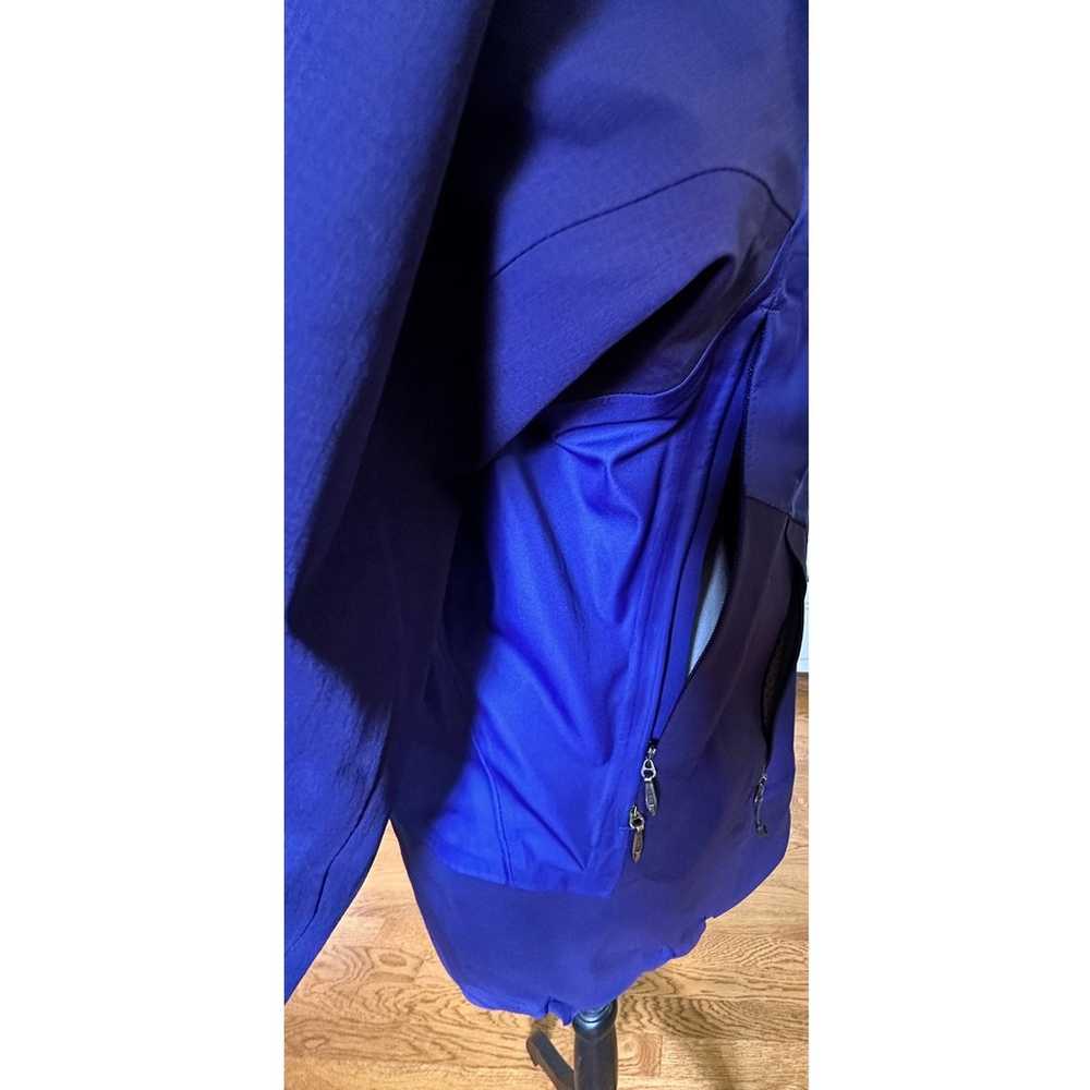 REI Womens E1 ELEMENTS blue Hooded Rain Wind Jack… - image 11