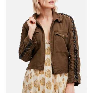 Free People Women's Faye Military Jacket Relaxed M