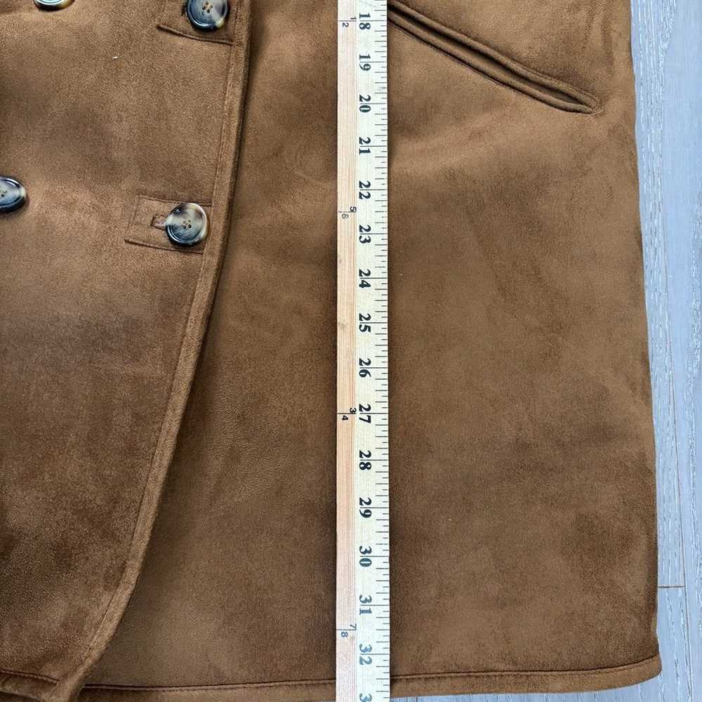 MNG Mango Oversized Faux Shearling Coat Brown Siz… - image 11