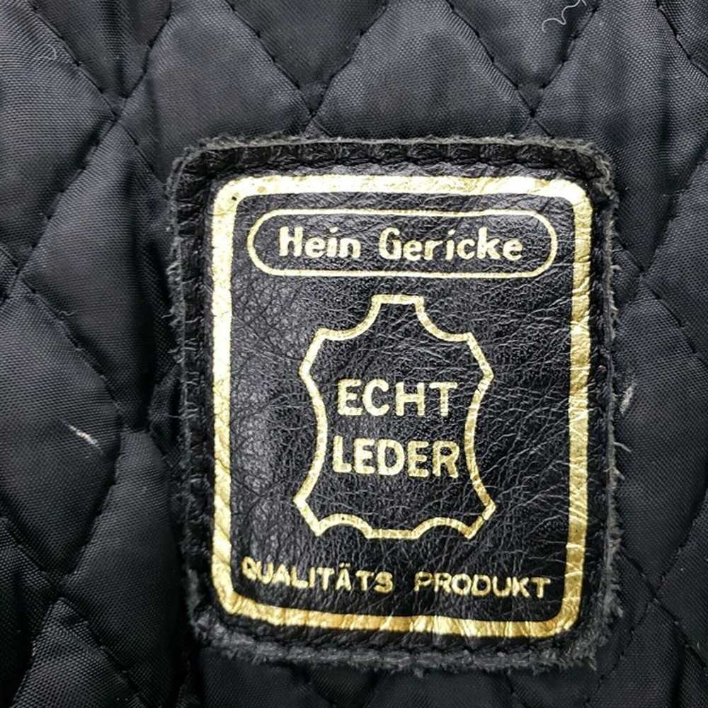 HEIN GERICKE Black Leather Motorcycle Jacket Tass… - image 8