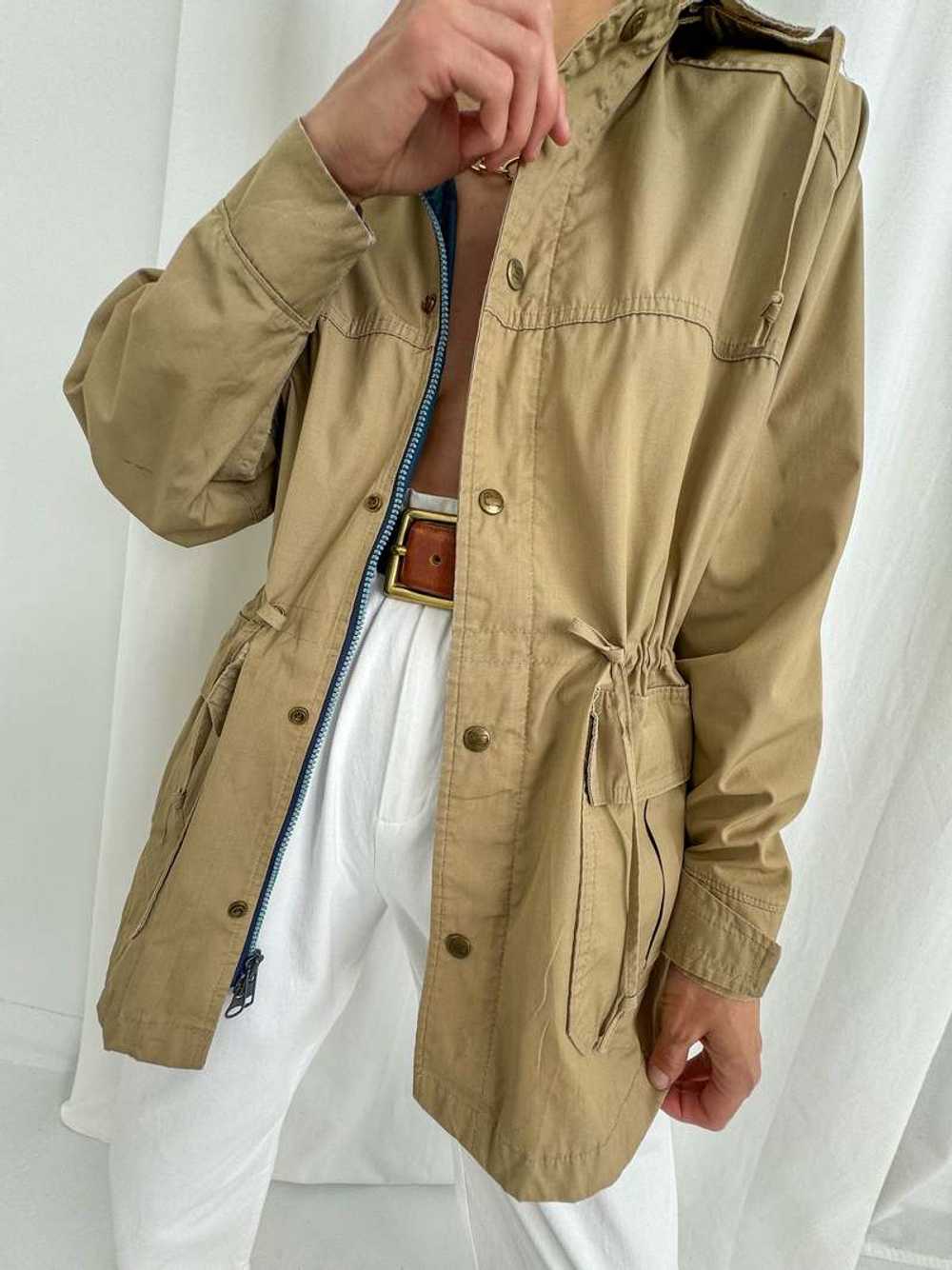 Vintage Woolrich Cotton Blend Hooded Utility Jack… - image 1