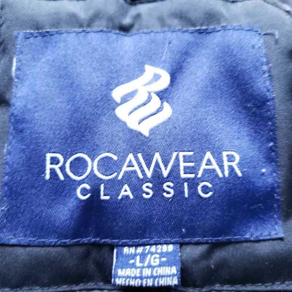 Rocawear Hooded Anorak Puffer Coat Jacket Black L… - image 7