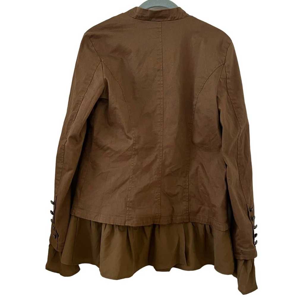 Free People Romance Ruffle Military Jacket Women … - image 3