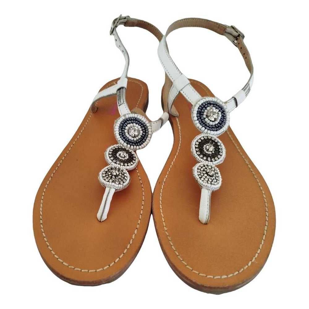 LES Tropeziennes Leather flip flops - image 1