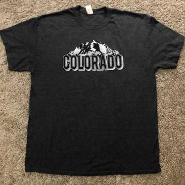 Gildan Men's Dark Grey Colorado Logo Graphic Tee - image 1