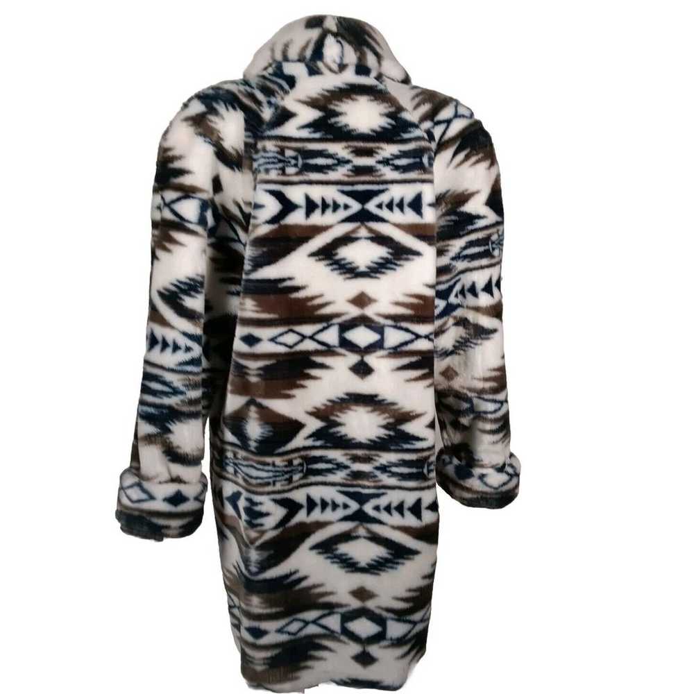 DonnyBrook Aztec Coat Brown White Faux Fur Southw… - image 5