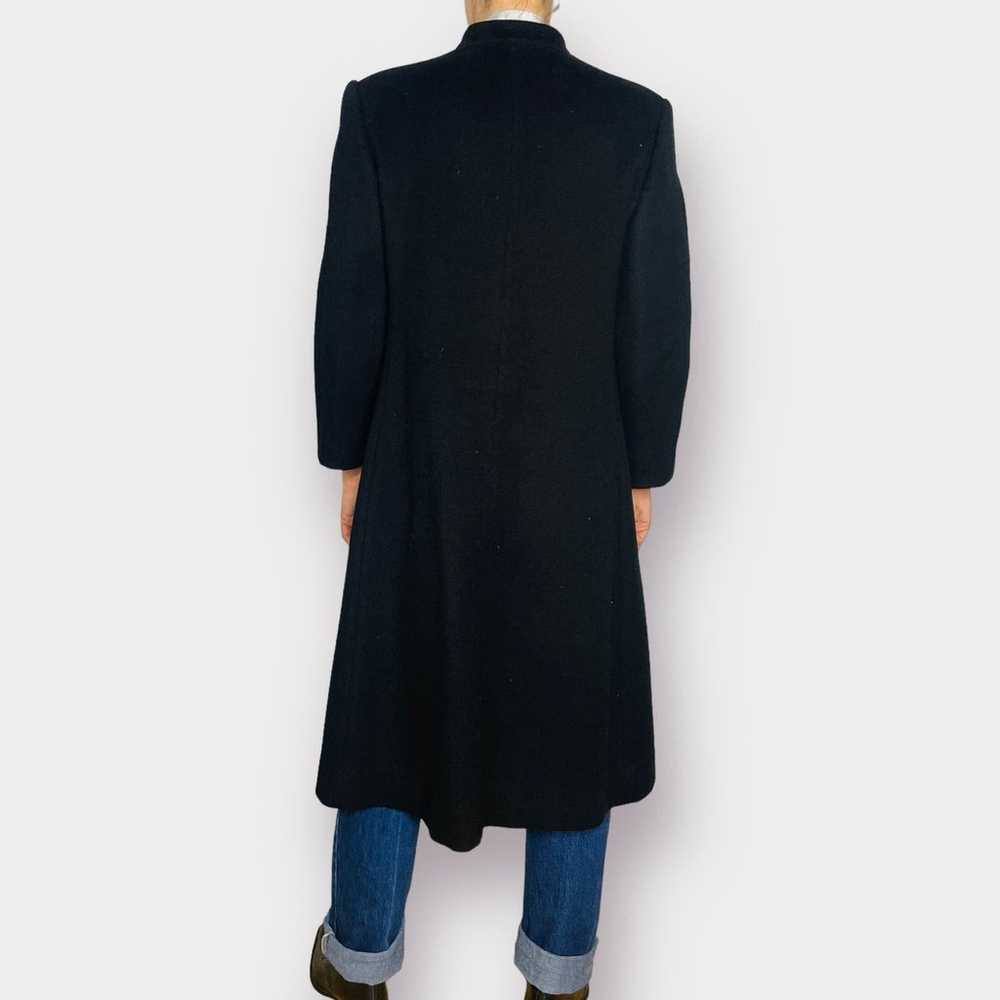 90s Harve Bernard Black Wool Overcoat - image 6
