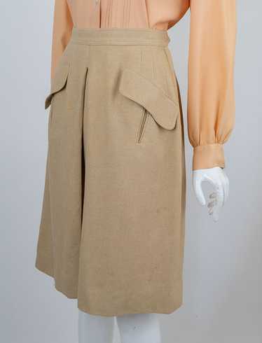 1940s A-Line Oatmeal Wool Skirt