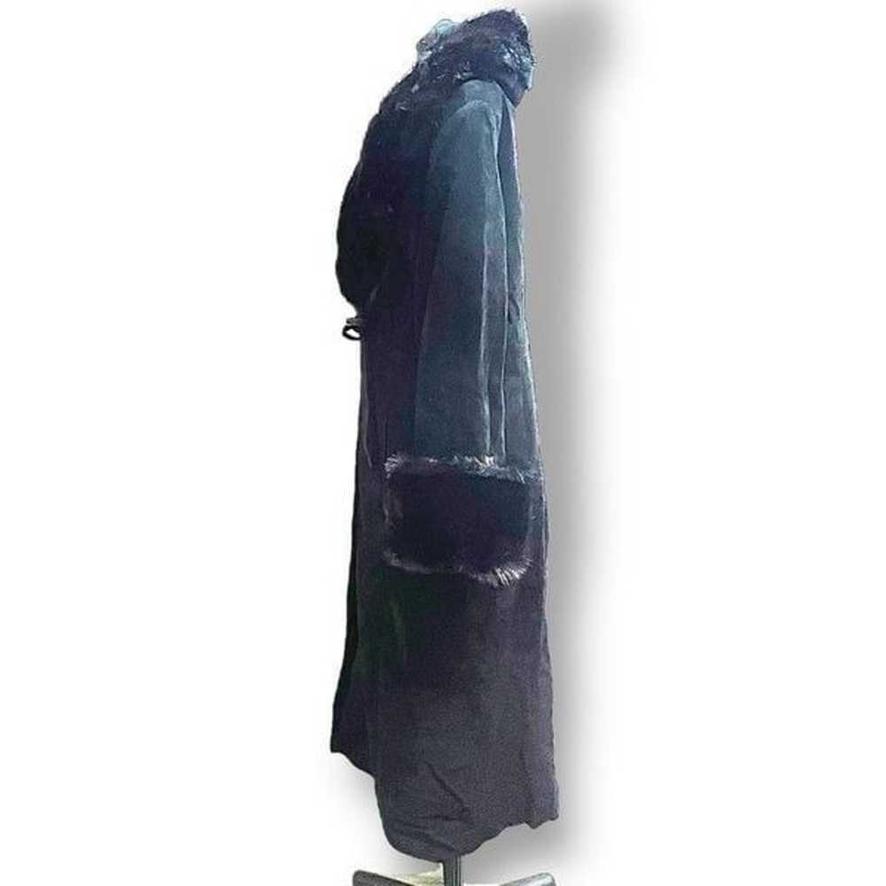 Moda International vintage y2k black suede coat w… - image 12