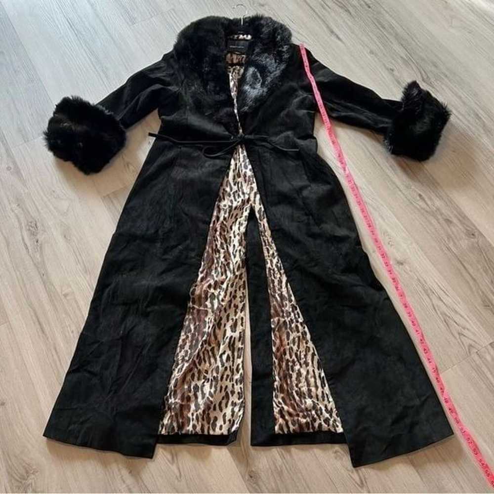 Moda International vintage y2k black suede coat w… - image 2