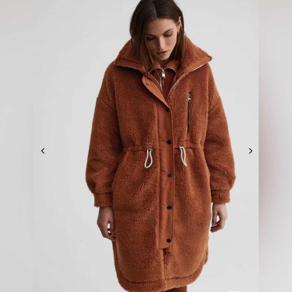 Varley Sherpa Jones Coat Oversized Caramel Cafe S… - image 4