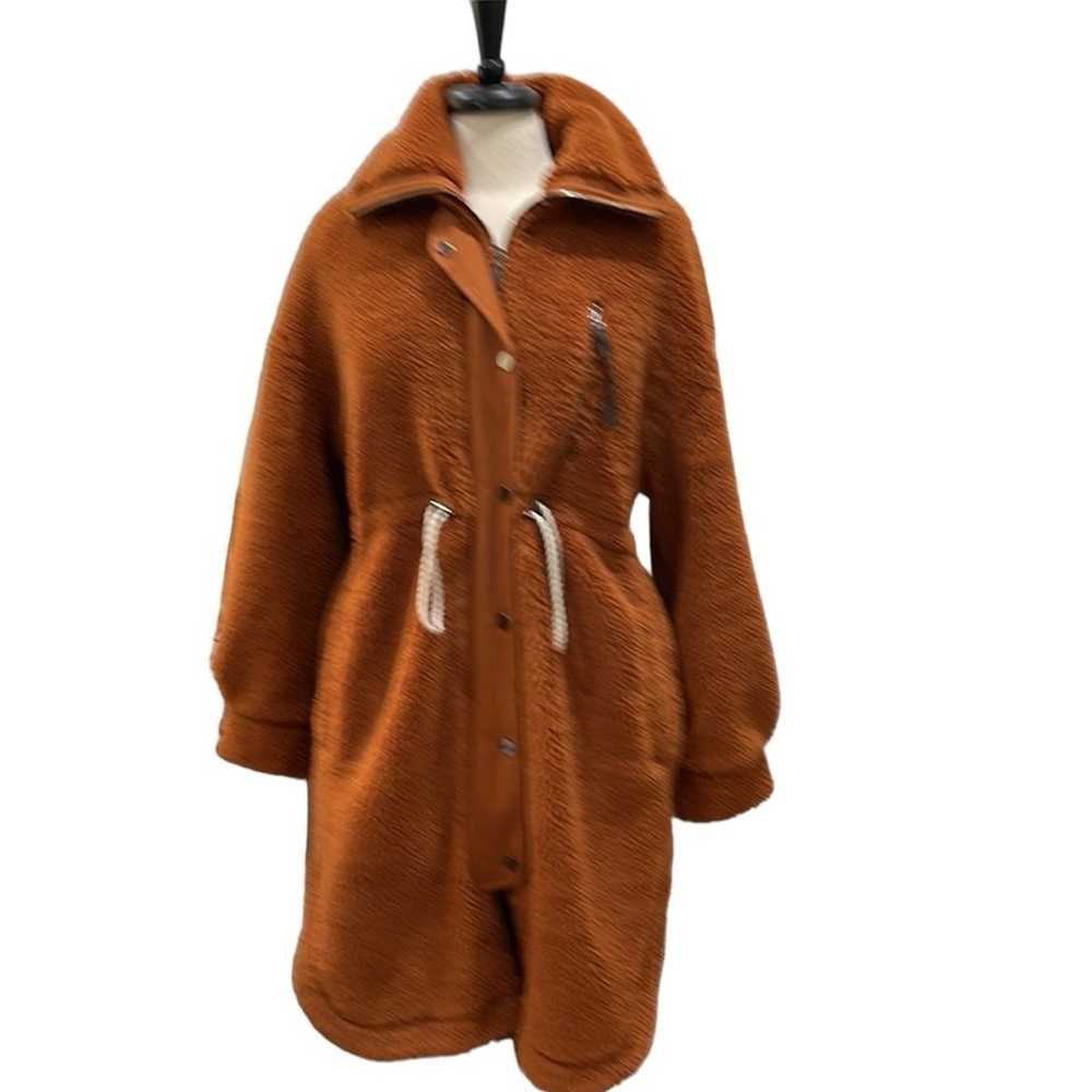 Varley Sherpa Jones Coat Oversized Caramel Cafe S… - image 7