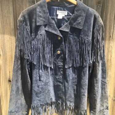 XXL NAVY BLUE FRINGE JACKET - image 1