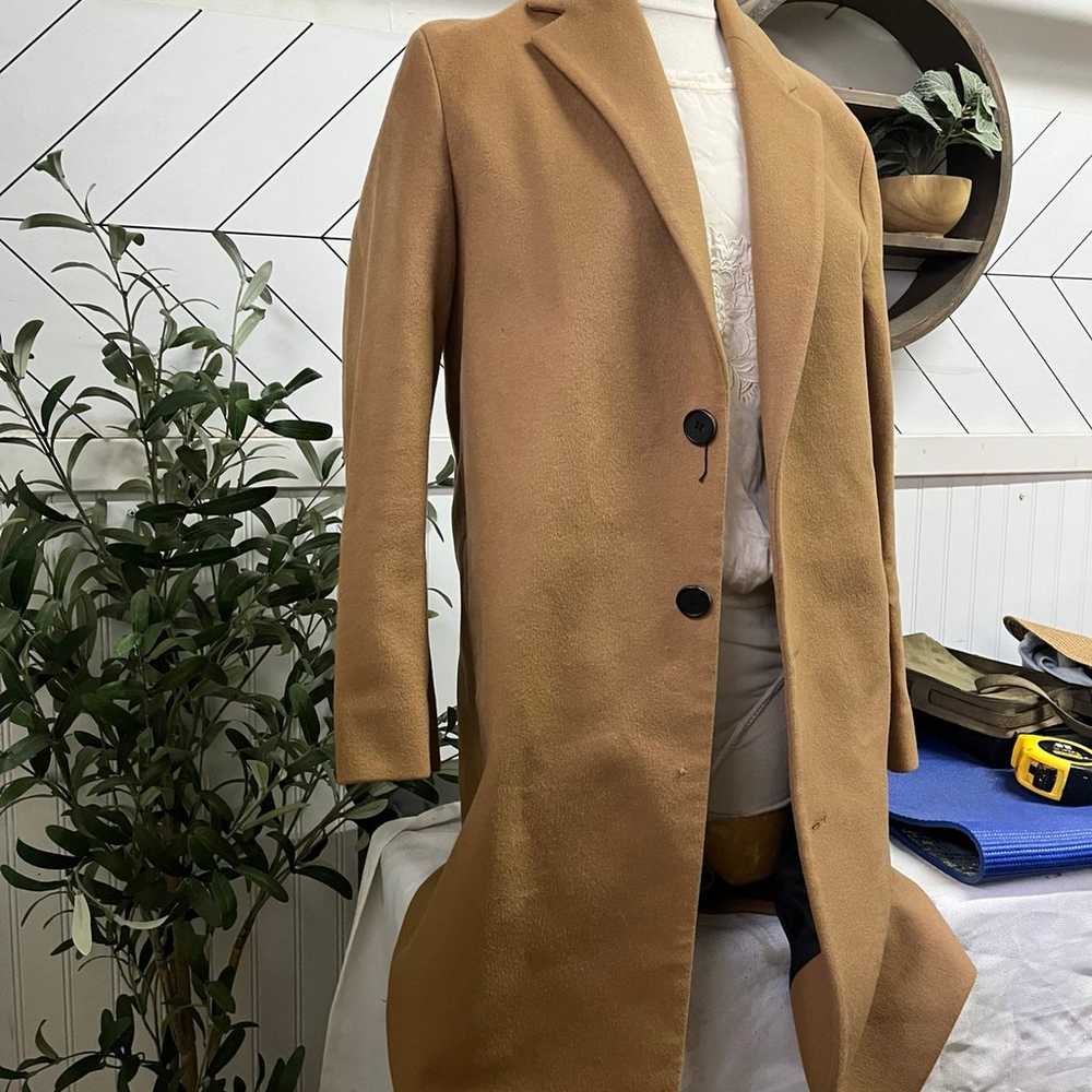 IN SILENCE Long Peacoat Brown Cashmere and Wool B… - image 2