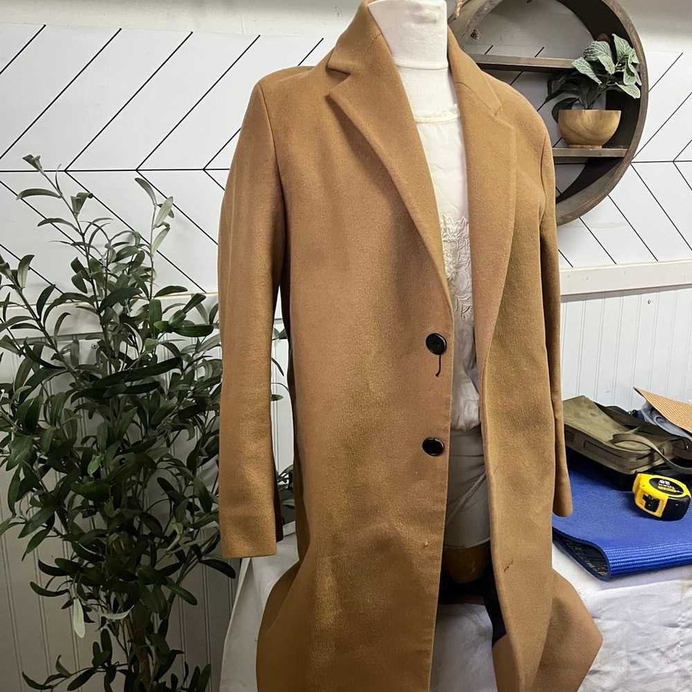 IN SILENCE Long Peacoat Brown Cashmere and Wool B… - image 3