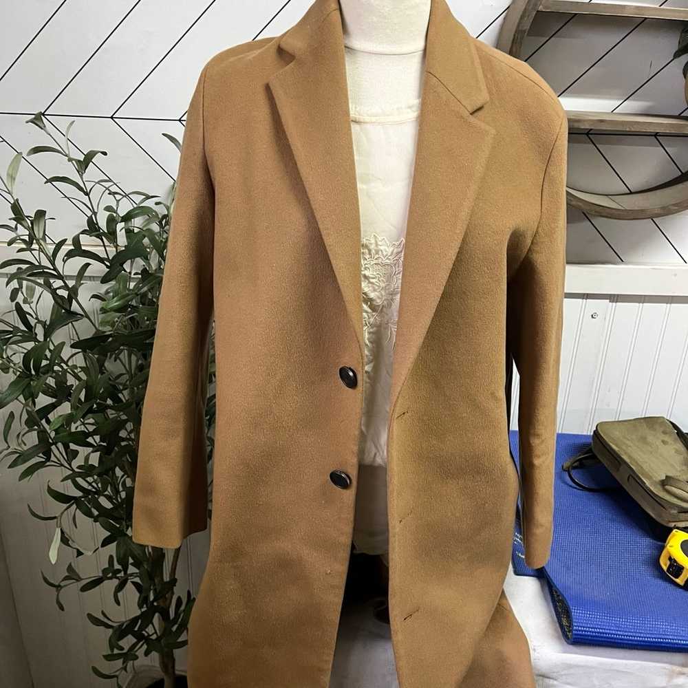 IN SILENCE Long Peacoat Brown Cashmere and Wool B… - image 5