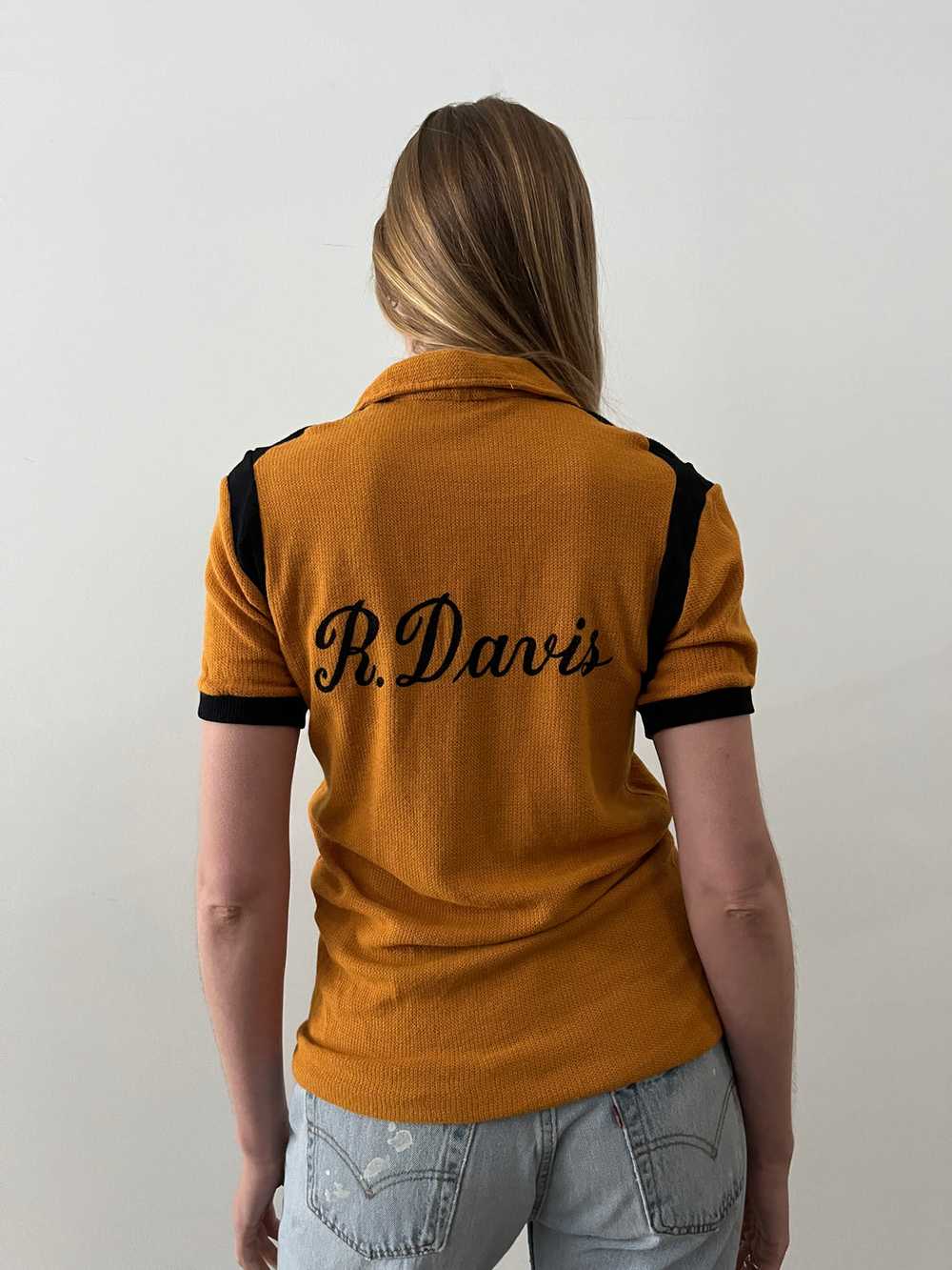 60s Knit Bowling Polo Shirt - image 4