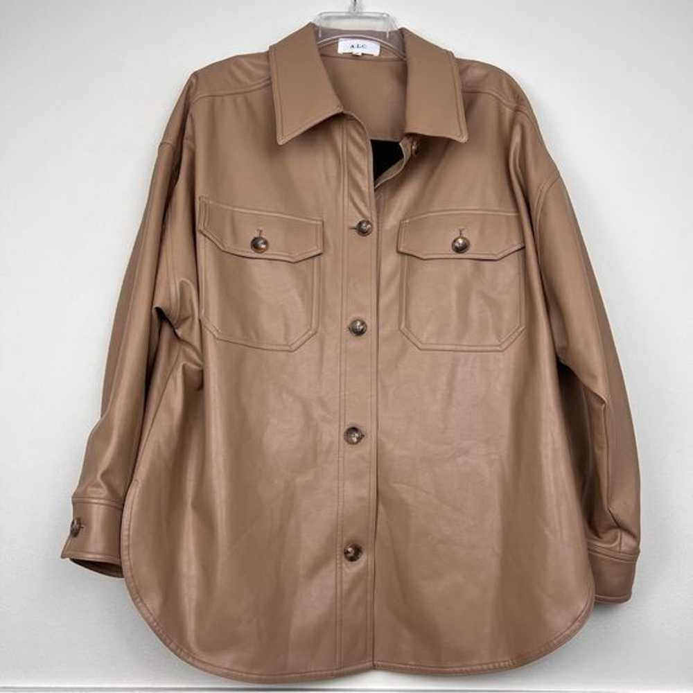 A.L.C. Wellsley Faux Leather Shirt Jacket Shacket - image 3