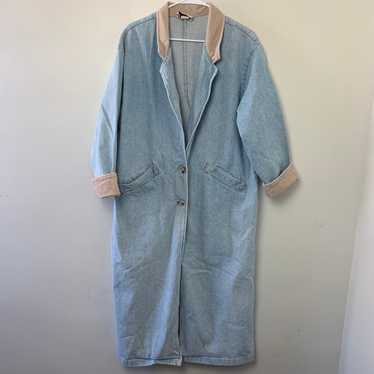 VTG Dungarees Long Denim Jacket - image 1