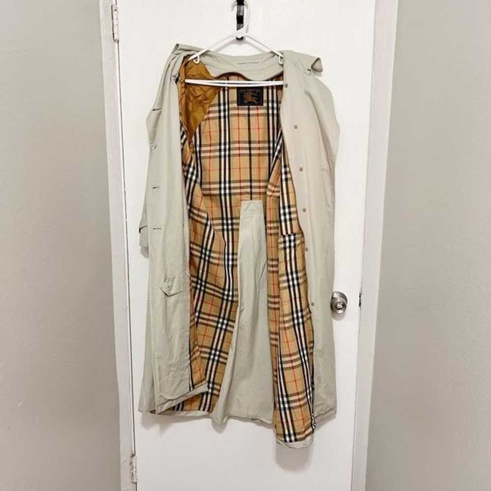 Burberry Vintage House Check Pattern Trench Coat - image 10