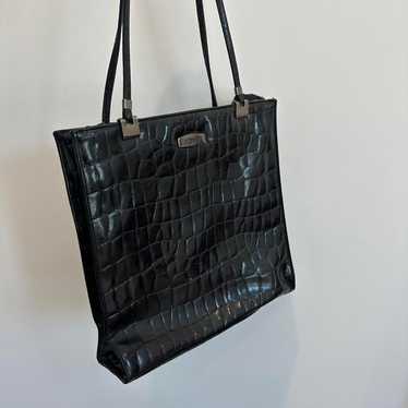 y2k vintage black handbag/leather tote!
