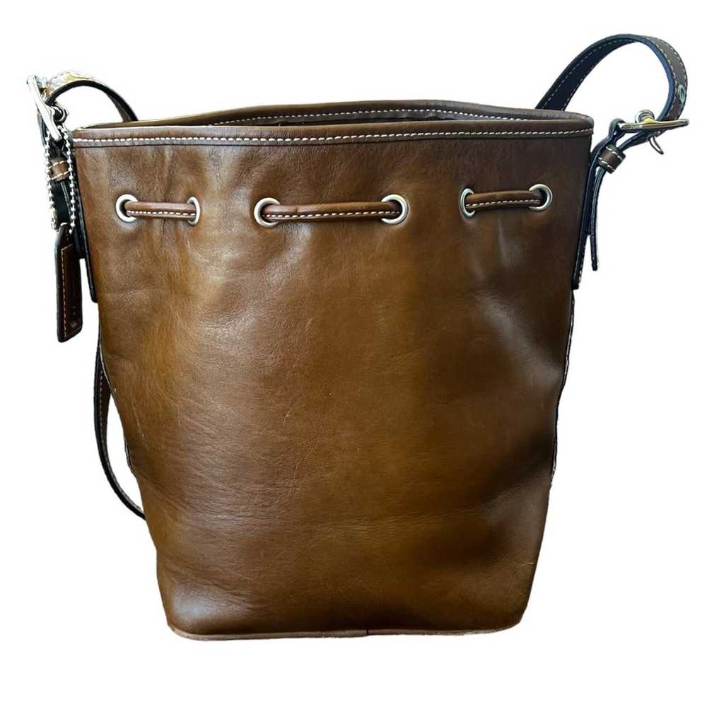 Coach Leather Crossbody Purse Shoulder Bag Tan - image 3