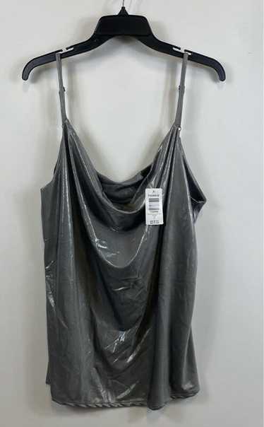 NWT Torrid Womens Silver Metallic Cowl Cami Sleeve