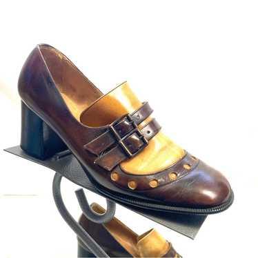 Vintage Chandler’s Two Tone Square Toe Mary Jane … - image 1