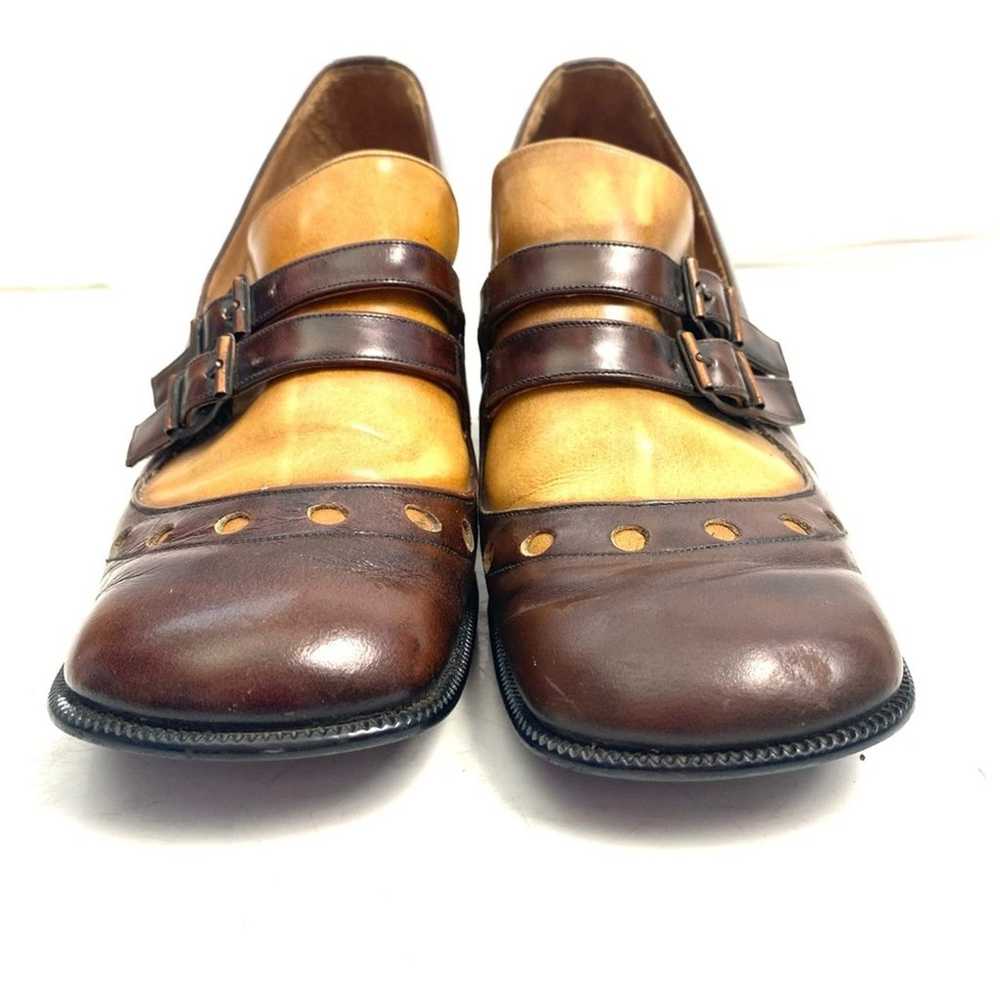 Vintage Chandler’s Two Tone Square Toe Mary Jane … - image 2