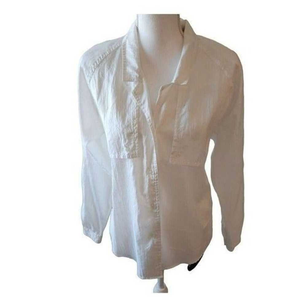 Vintage Diane Von Furstenberg White Long Sleeve B… - image 1