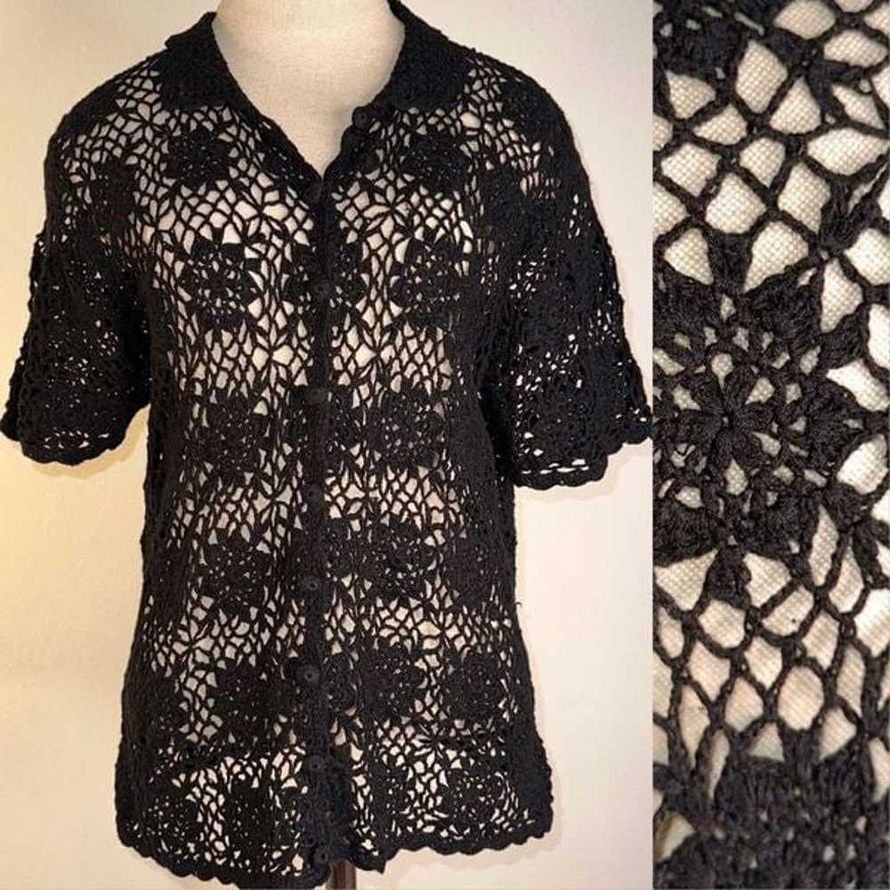 Outfit JPR Women’s L Vintage Black Crotchet Lace … - image 1
