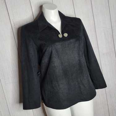 Vintage Trego's Westwear Black Western Blouse, si… - image 1