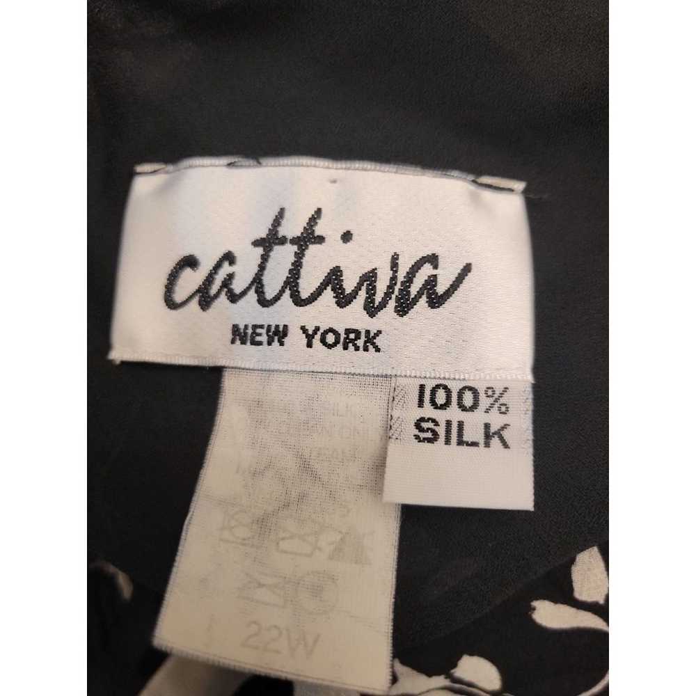 Vintage Cattiva New York 100% Silk Camisole Flora… - image 3