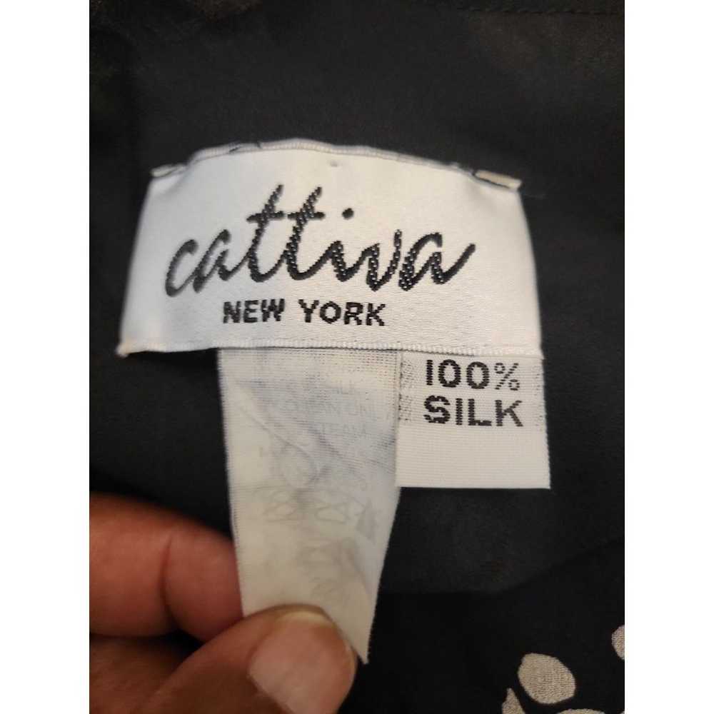 Vintage Cattiva New York 100% Silk Camisole Flora… - image 4