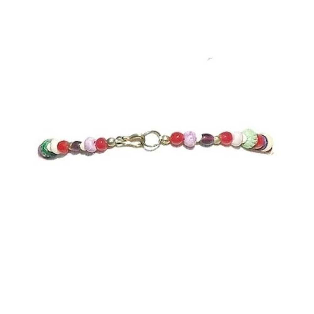 Vintage Artistic Multicolor Mix Beaded Necklace - image 5