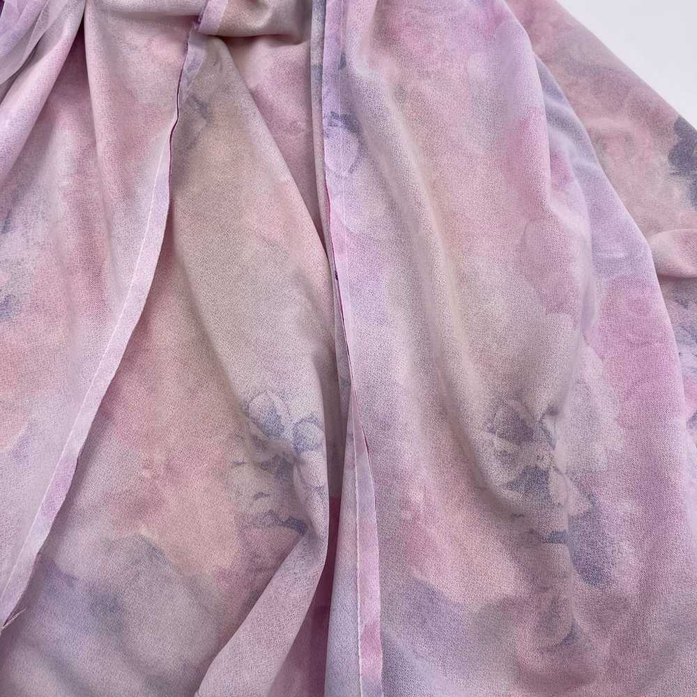 KR of NY Sz S Pastel Watercolor Floral Midi Dress… - image 12