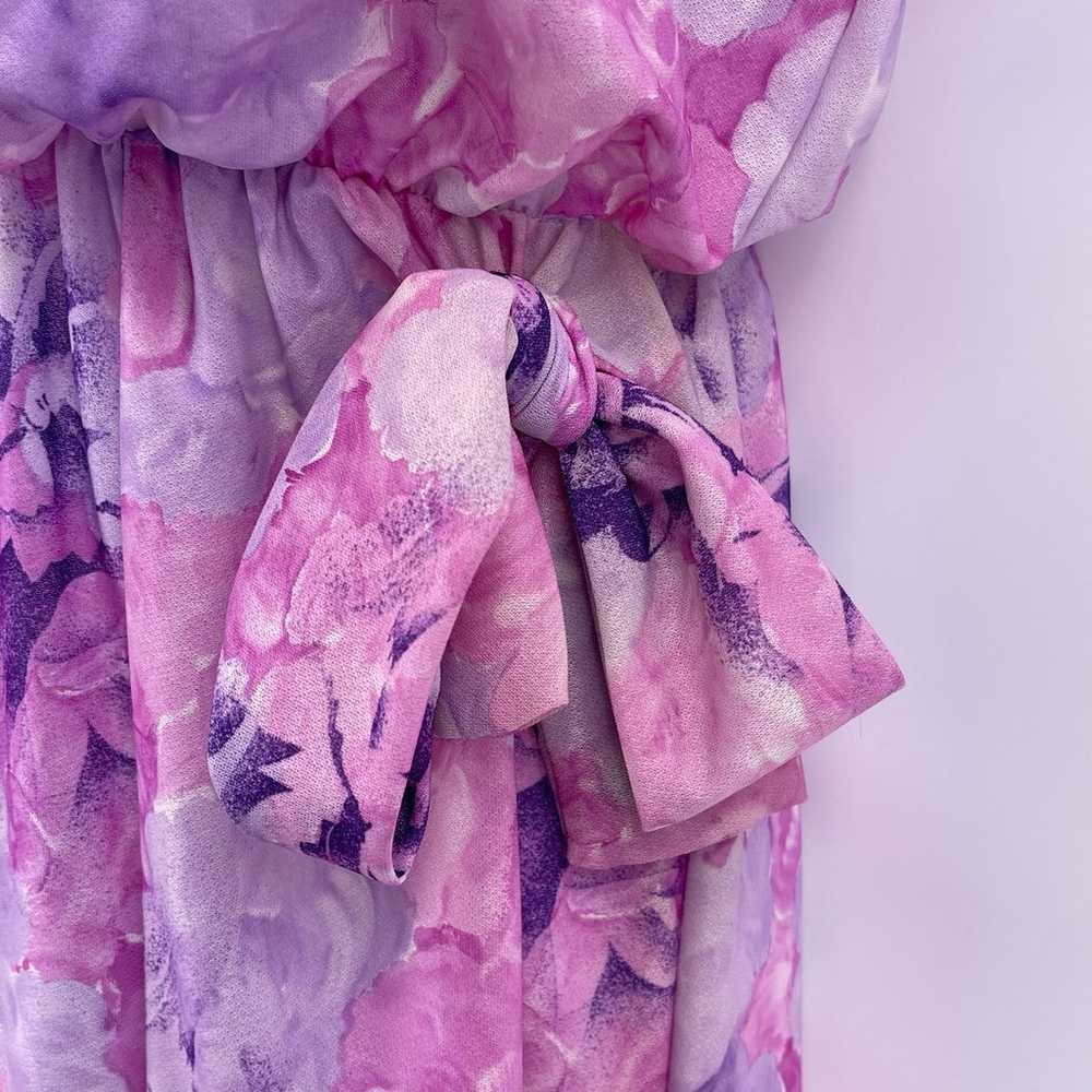 KR of NY Sz S Pastel Watercolor Floral Midi Dress… - image 4