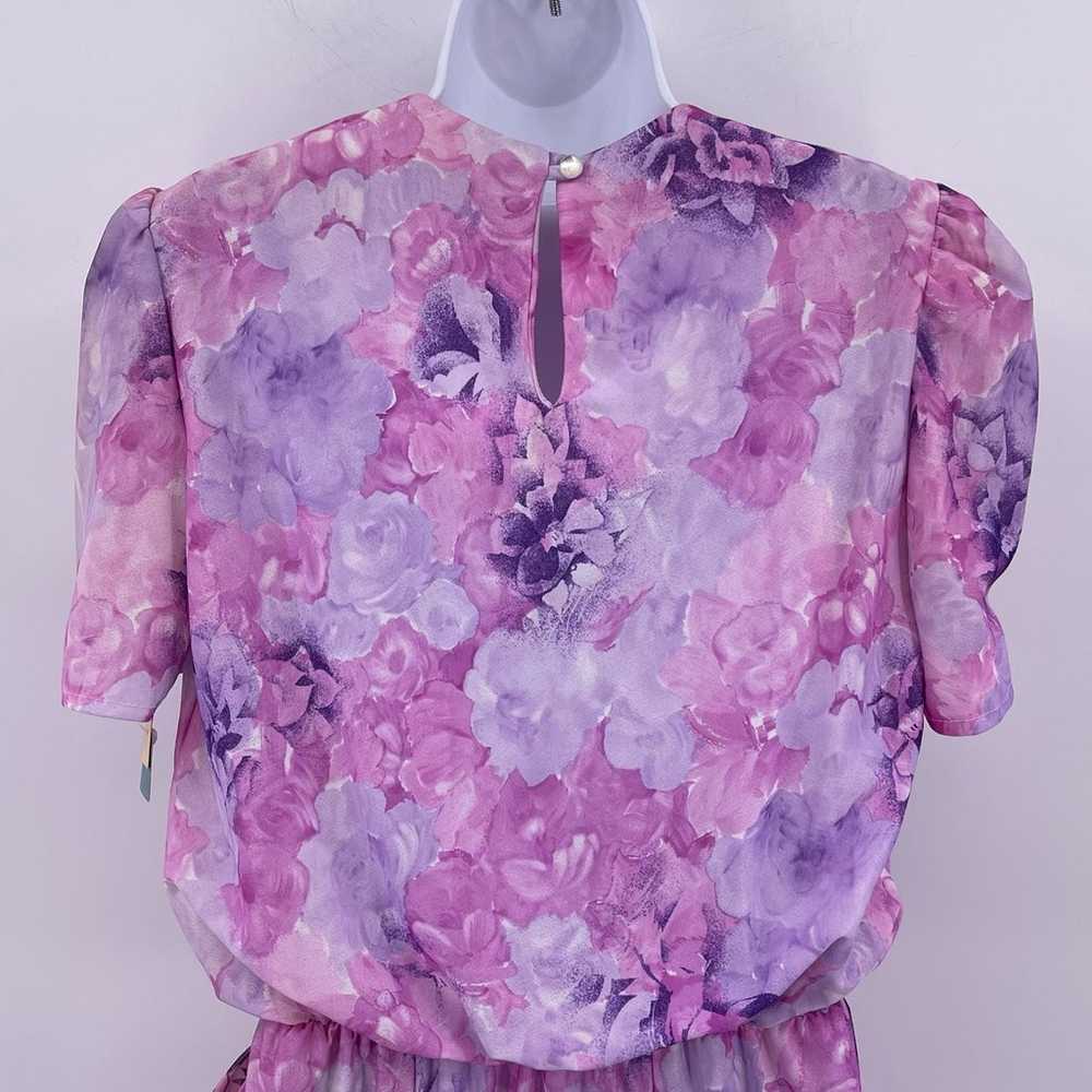 KR of NY Sz S Pastel Watercolor Floral Midi Dress… - image 7