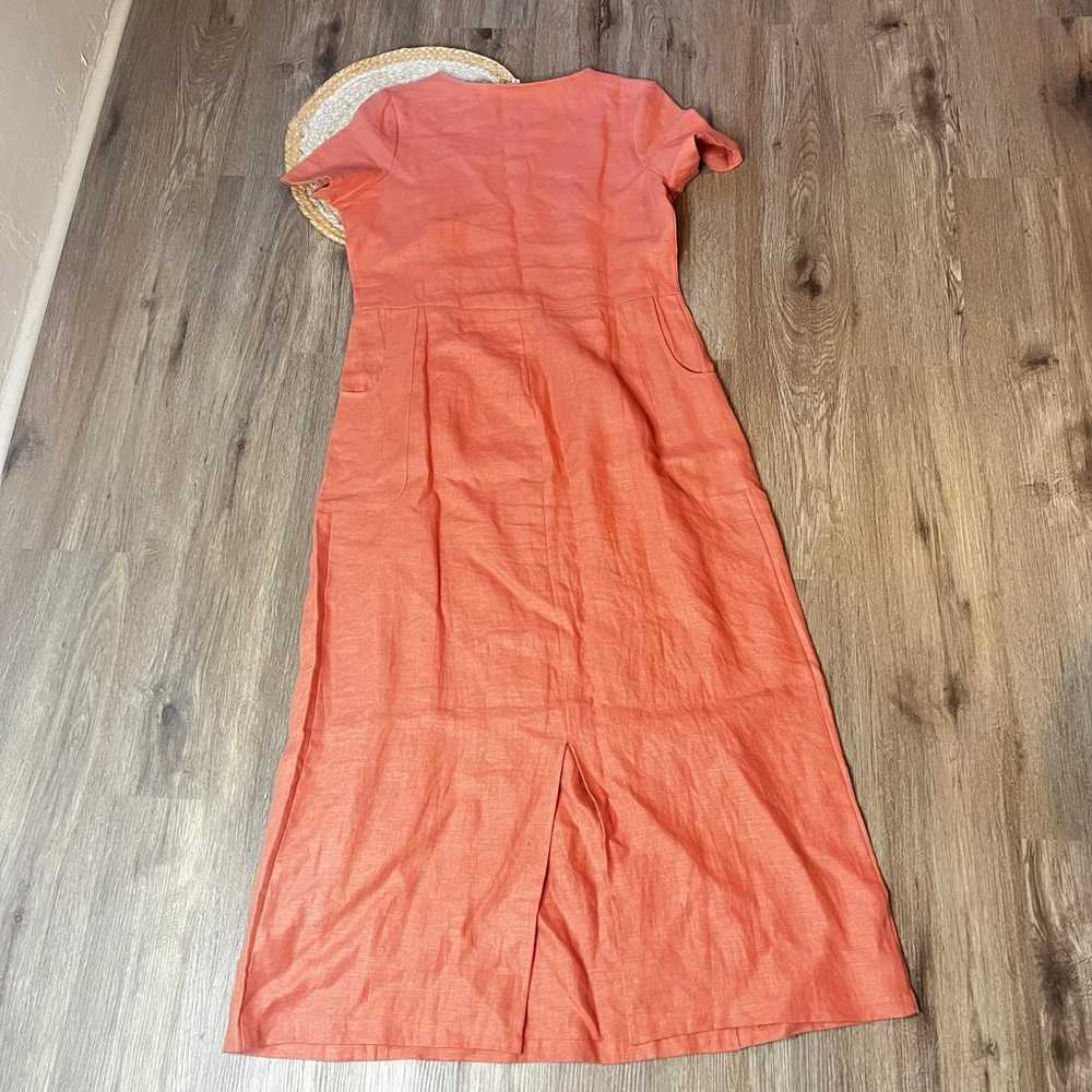 COLDWATER CREEK Vtg 100% Linen Maxi Dress - image 3