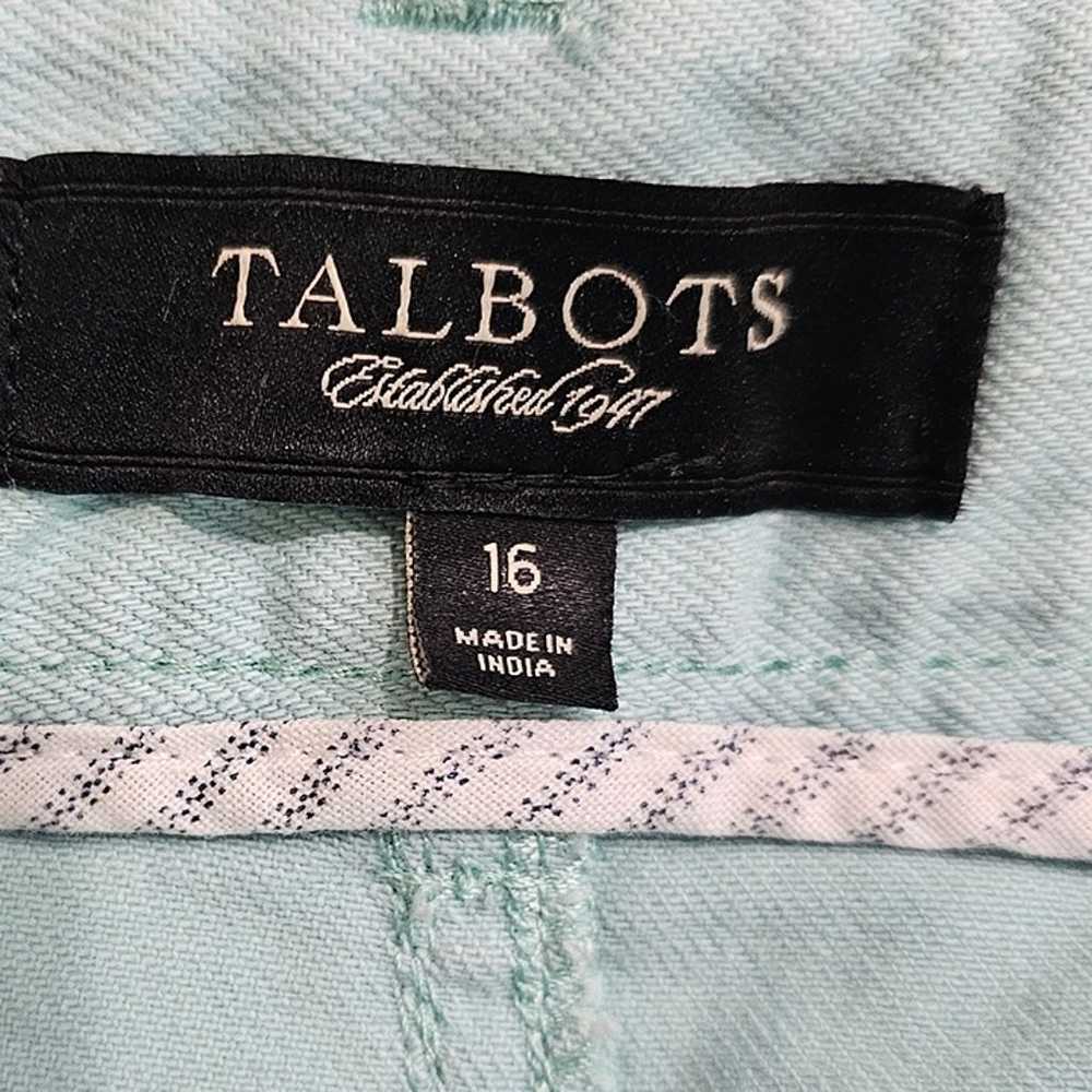 Talbots Women Size 16 Turquoise 5 Pocket Denim Ca… - image 6