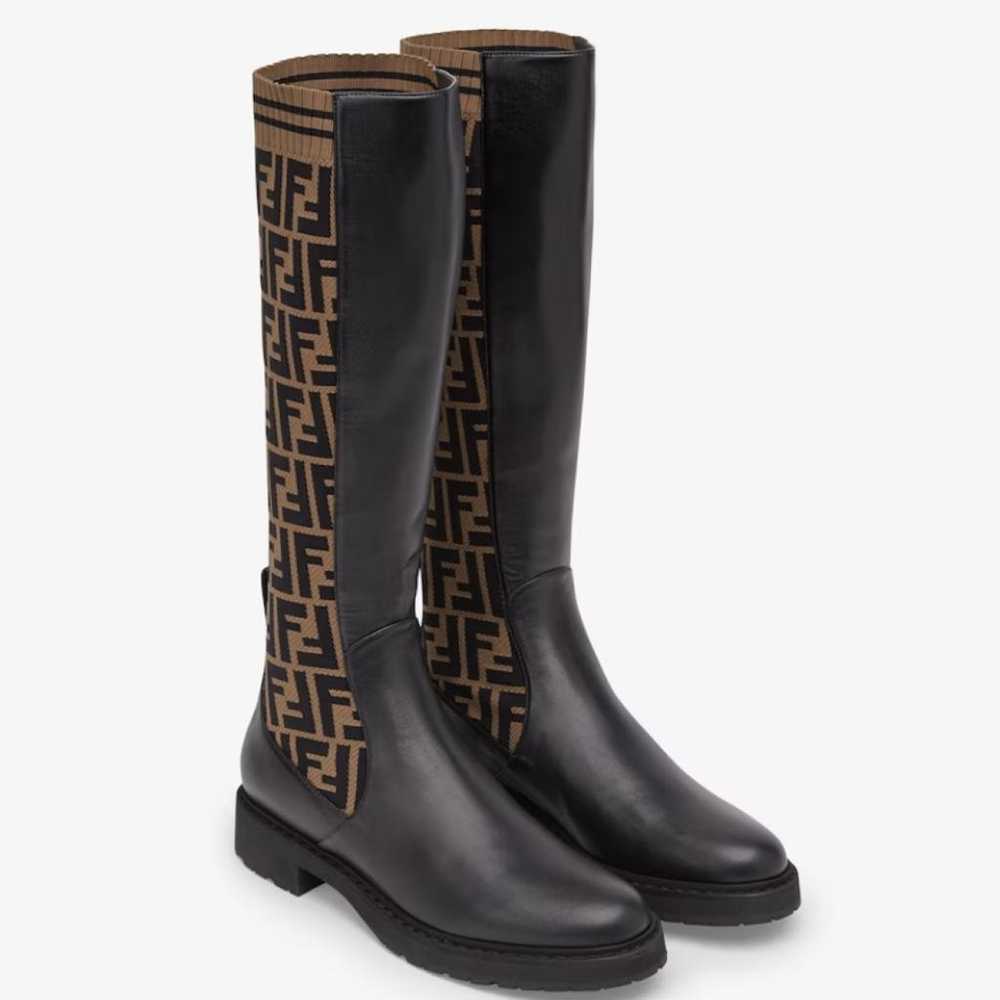 Fendi Leather riding boots - image 2