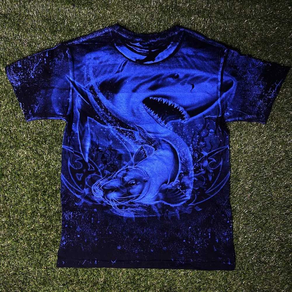 Shark All Over Print Nature Tee - image 2