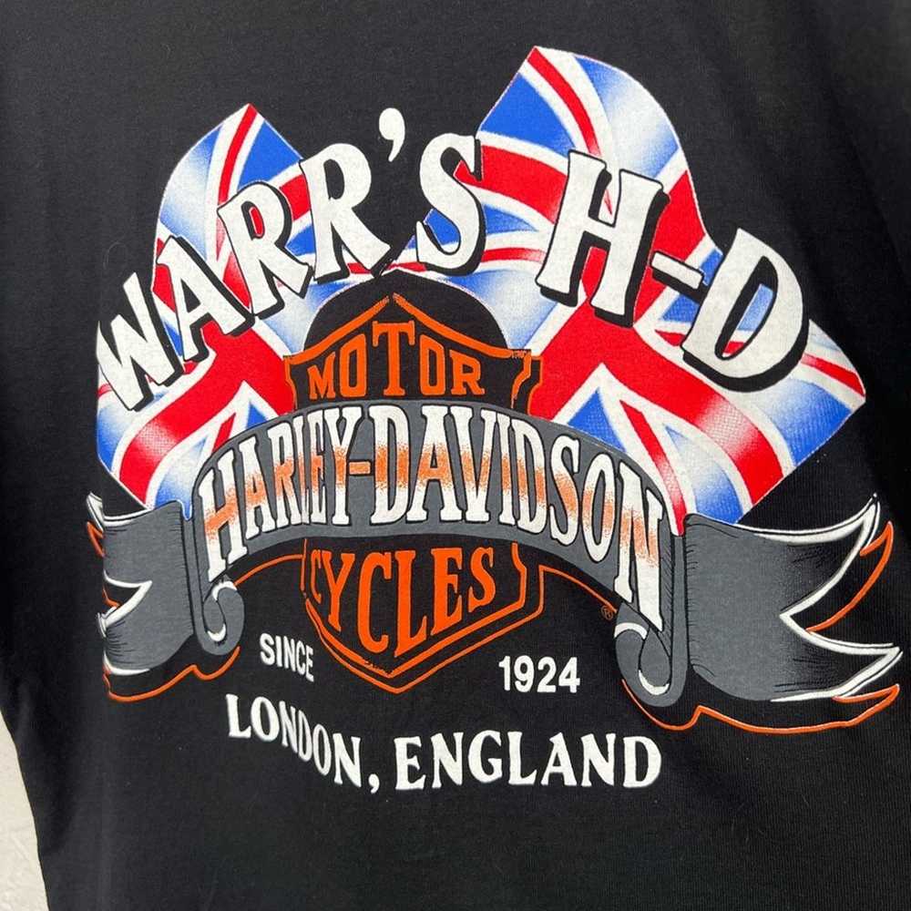 Harley Davidson Men's Shirt 90’s LARGE Vintage Wa… - image 3