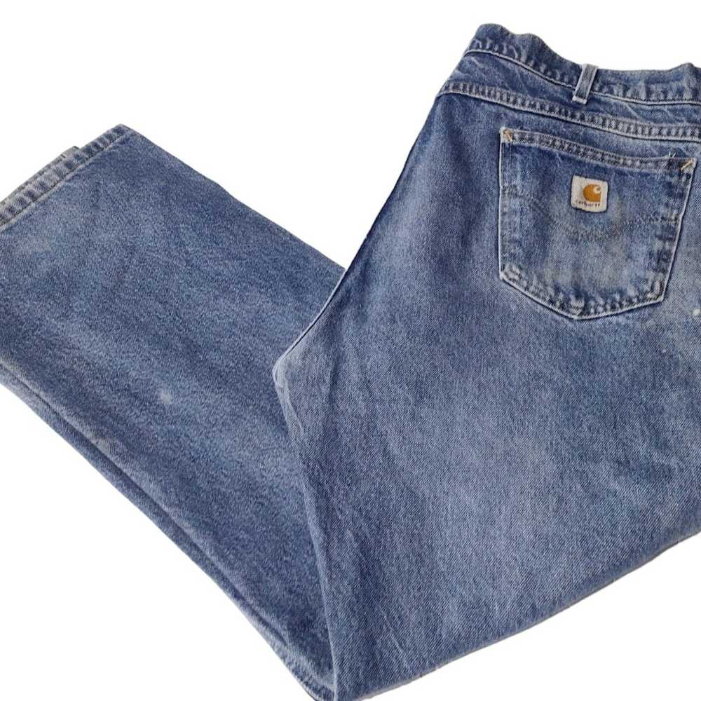 Carhartt Mens Relaxed Jeans Size 40 X 30 Blue Den… - image 4