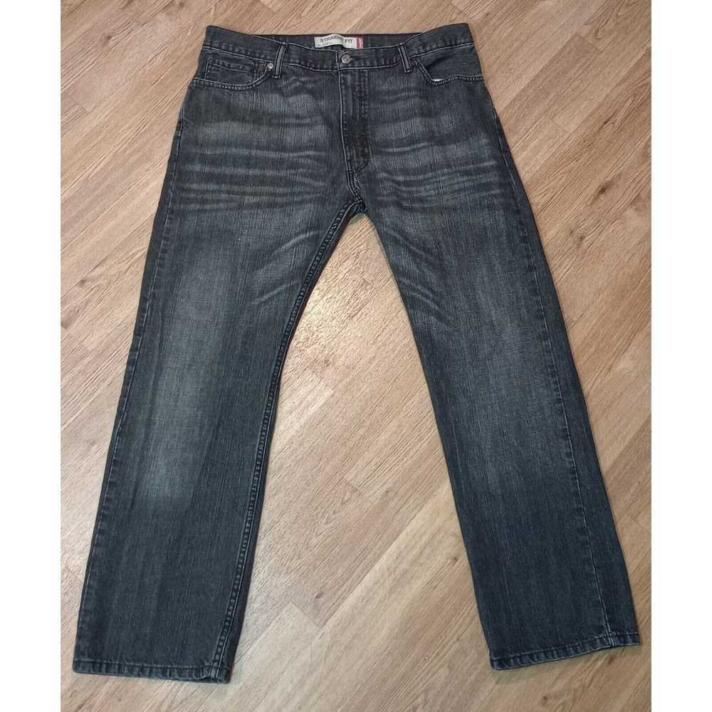 VTG Levis 505 Jeans Mens Sz 36x30 Black Denim Str… - image 1