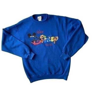 Walt Disney World Vintage Blue Sweater Fleece Lin… - image 1