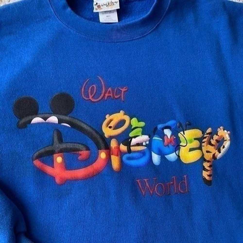 Walt Disney World Vintage Blue Sweater Fleece Lin… - image 3