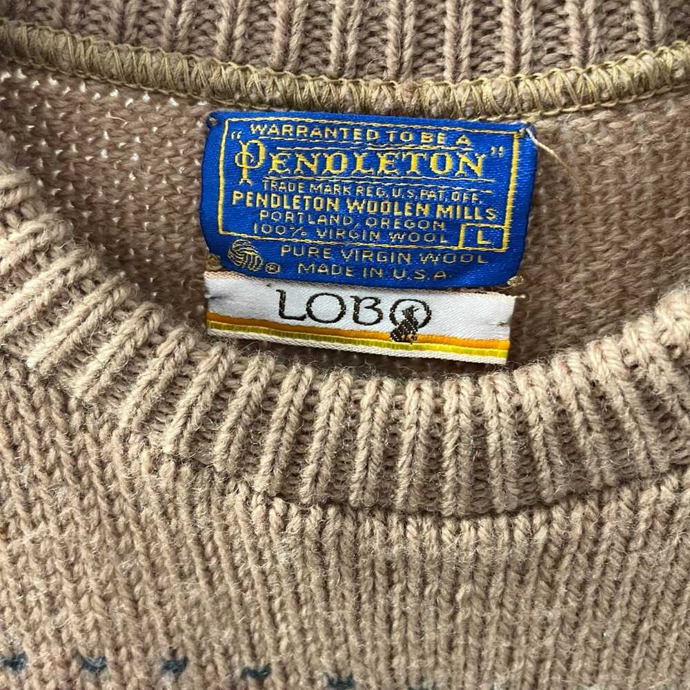 Men’s Vintage Pendleton Lobo Sweater- Pattern- Vi… - image 4