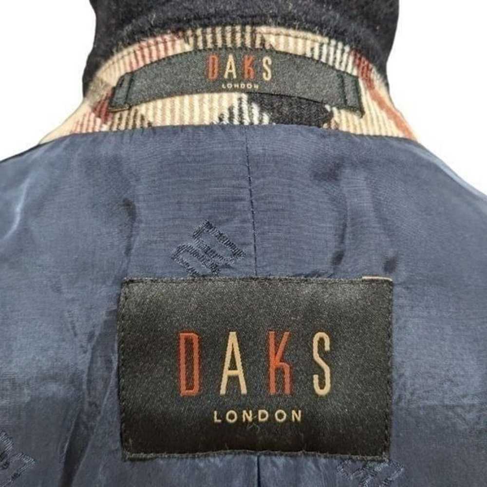 VINTAGE DAKS LONDON Men's Black Wool Blend Button… - image 11